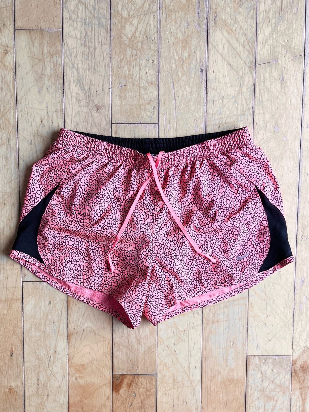 Nike Pink Speckled Lightweight Running Performance Athletic Shorts Size Small